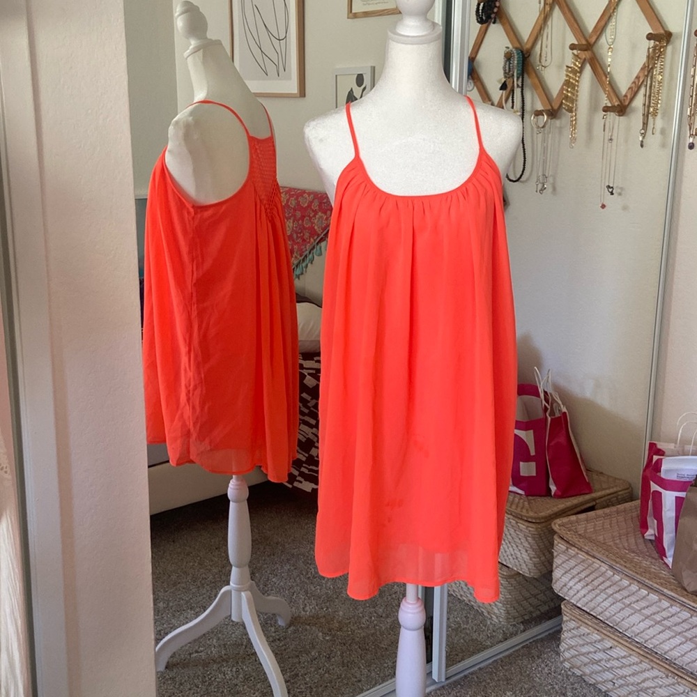 🧡 Summer Orange Dress 🧡 Sz Large